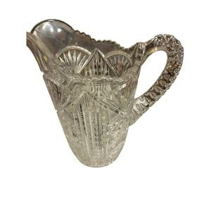 American Brilliant Cut Crystal Glass Pitcher